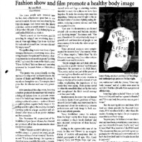 Campus Article: &quot;Students celebrate their bodies Fashion show and film promote a healthy body image&quot;