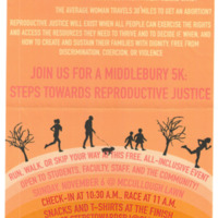 Middlebury 5K: Steps for Reproductive Justice Poster