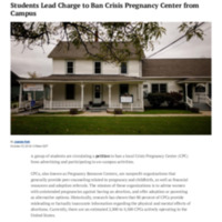 The Campus: “Students Lead Charge to Ban Crisis Pregnancy Center from Campus”