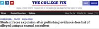 The College Fix: The List Coverage 