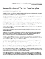 The Campus - %22Student Who Posted ‘The List’ Faces Discipline%22.pdf