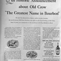 Ad for Old Crow Bourbon, 13.